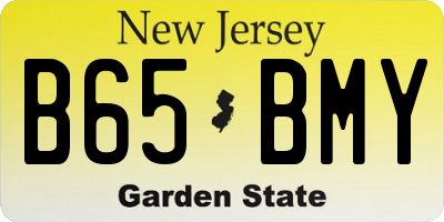 NJ license plate B65BMY