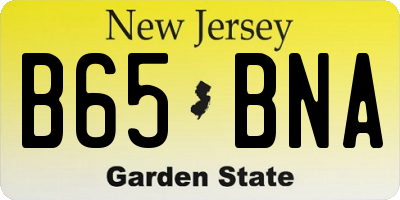 NJ license plate B65BNA