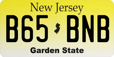 NJ license plate B65BNB