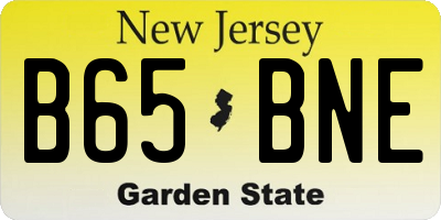 NJ license plate B65BNE