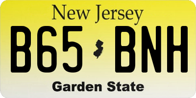 NJ license plate B65BNH