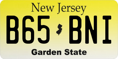 NJ license plate B65BNI