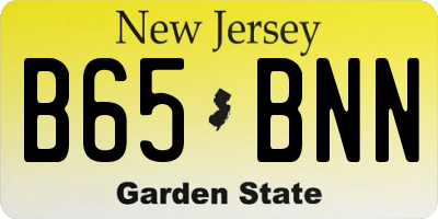 NJ license plate B65BNN