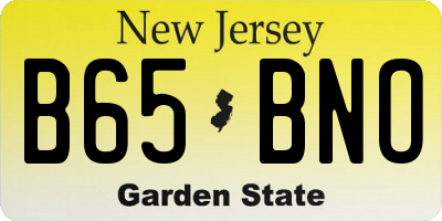 NJ license plate B65BNO