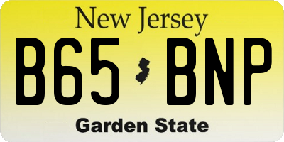 NJ license plate B65BNP