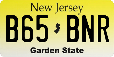 NJ license plate B65BNR