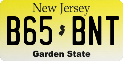 NJ license plate B65BNT