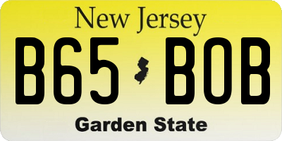 NJ license plate B65BOB
