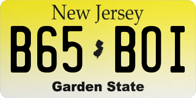 NJ license plate B65BOI