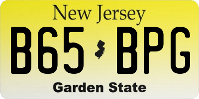 NJ license plate B65BPG