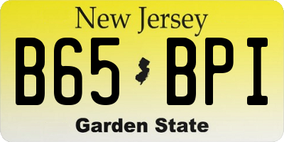 NJ license plate B65BPI