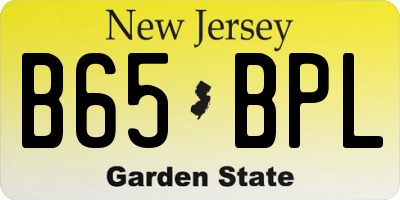 NJ license plate B65BPL