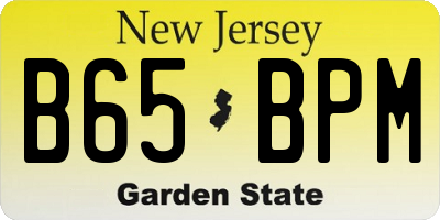 NJ license plate B65BPM