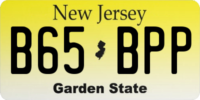 NJ license plate B65BPP