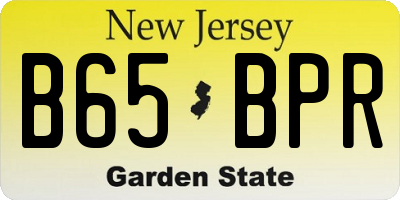 NJ license plate B65BPR