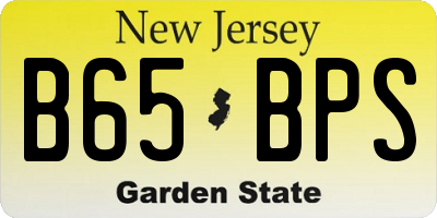 NJ license plate B65BPS