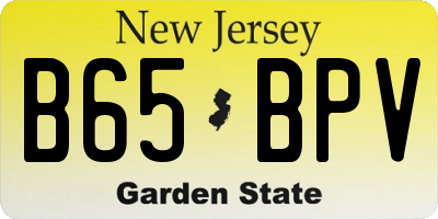 NJ license plate B65BPV