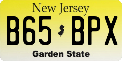 NJ license plate B65BPX