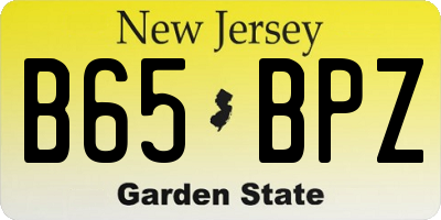 NJ license plate B65BPZ