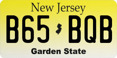 NJ license plate B65BQB
