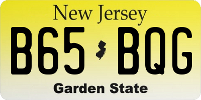 NJ license plate B65BQG