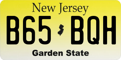 NJ license plate B65BQH