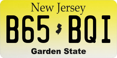 NJ license plate B65BQI