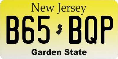 NJ license plate B65BQP