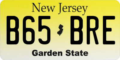 NJ license plate B65BRE
