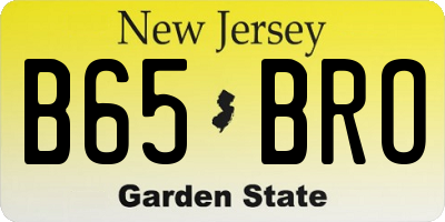 NJ license plate B65BRO