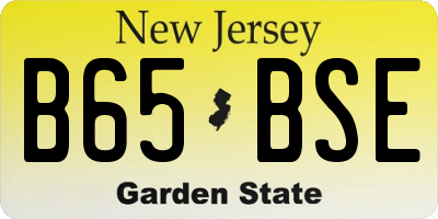 NJ license plate B65BSE