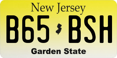 NJ license plate B65BSH