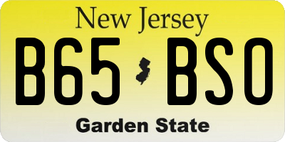 NJ license plate B65BSO