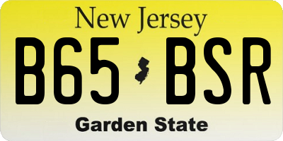 NJ license plate B65BSR