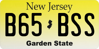 NJ license plate B65BSS