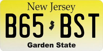 NJ license plate B65BST