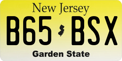 NJ license plate B65BSX