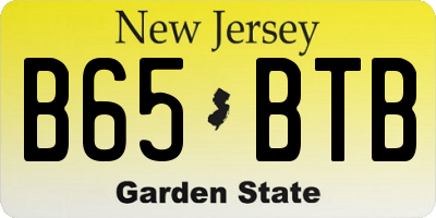 NJ license plate B65BTB