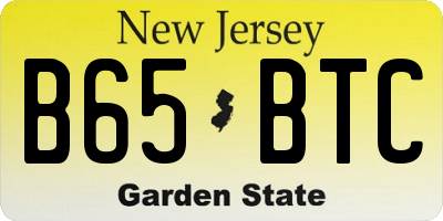 NJ license plate B65BTC