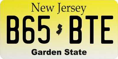 NJ license plate B65BTE