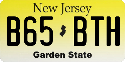 NJ license plate B65BTH
