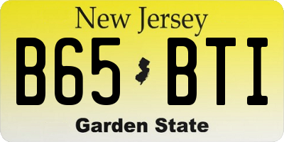 NJ license plate B65BTI
