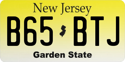 NJ license plate B65BTJ