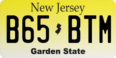 NJ license plate B65BTM