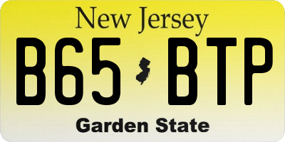 NJ license plate B65BTP