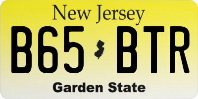 NJ license plate B65BTR
