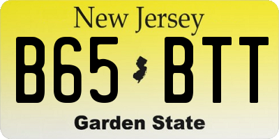 NJ license plate B65BTT