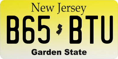 NJ license plate B65BTU