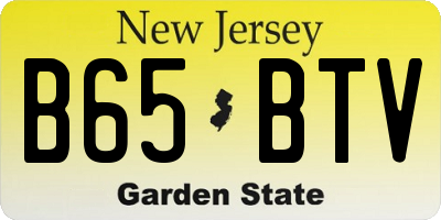NJ license plate B65BTV