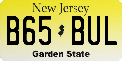 NJ license plate B65BUL
